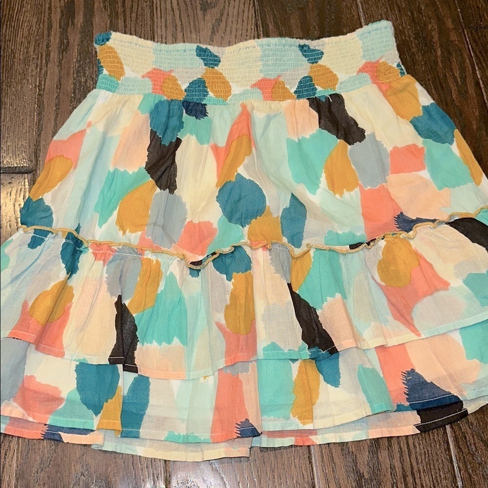 THML Colorful Tiered Women's Skirt new with tags size medium - Picture 2 of 5